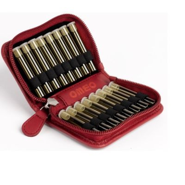 Taschenapotheke 16er Leder rot